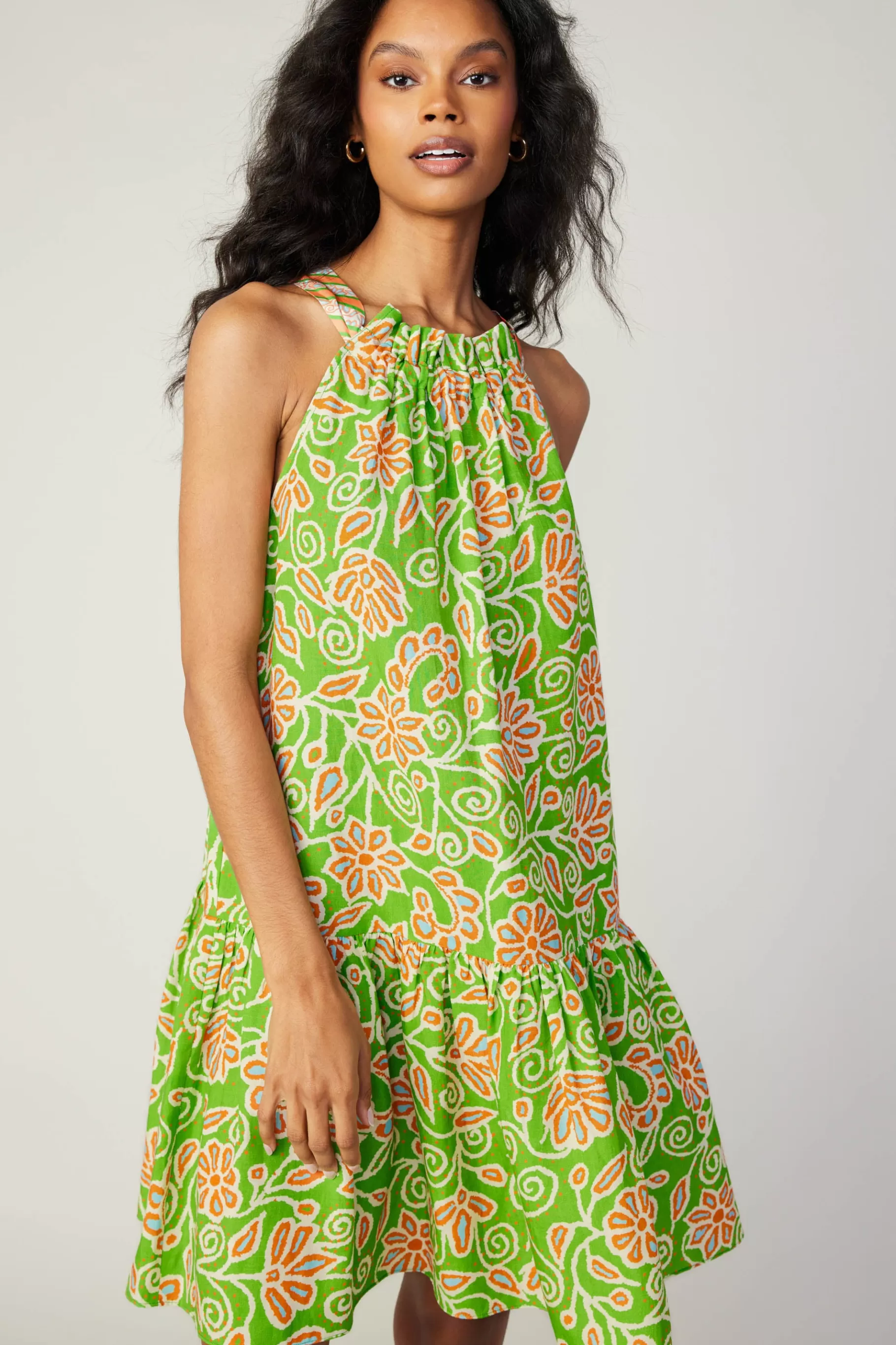 floral_patterned_halter_mini_dress_5-1.webp Current Air Mini Dresses>Floral Patterned Halter Mini Dress GREENORANGEMLT
