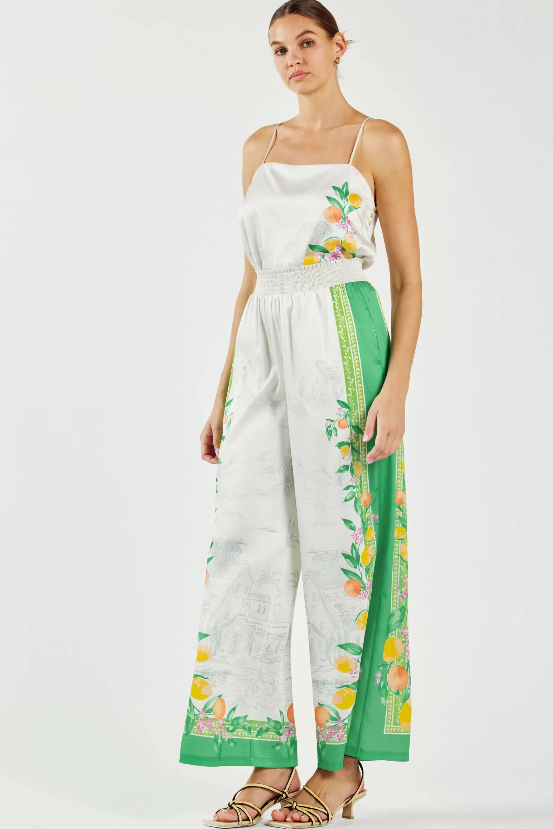 Current Air Pants>Tuscan Citrus Pants GREENLEMONGARDEN
